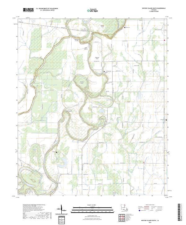 Whitney Island South, LA — USGS 7.5-minute topo (2024)