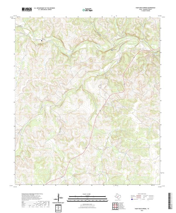 Paint Rock Spring, TX — USGS 7.5-minute topo (2022)