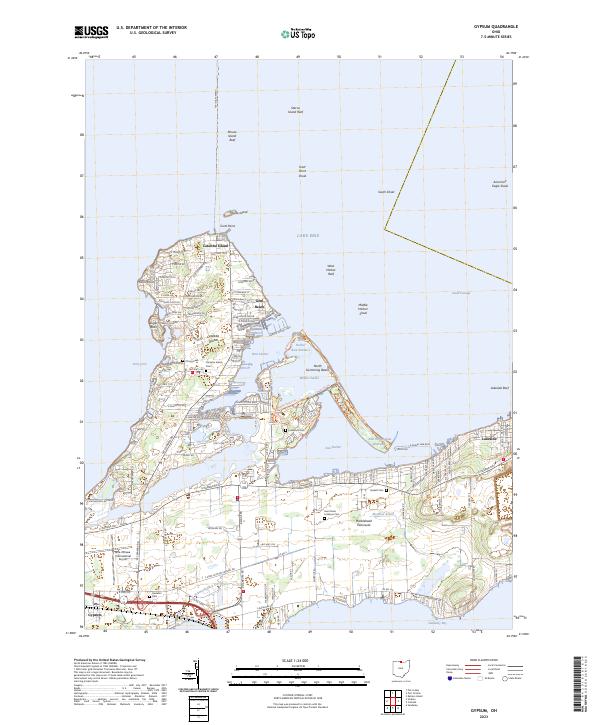 Gypsum, OH — USGS 7.5-minute topo (2023)