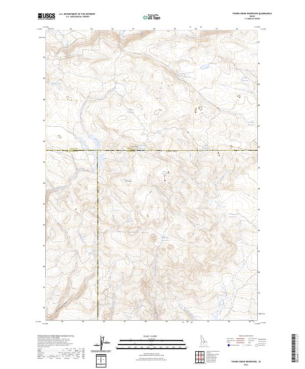 Thorn Creek Reservoir, ID — USGS 7.5-minute topo (2024)