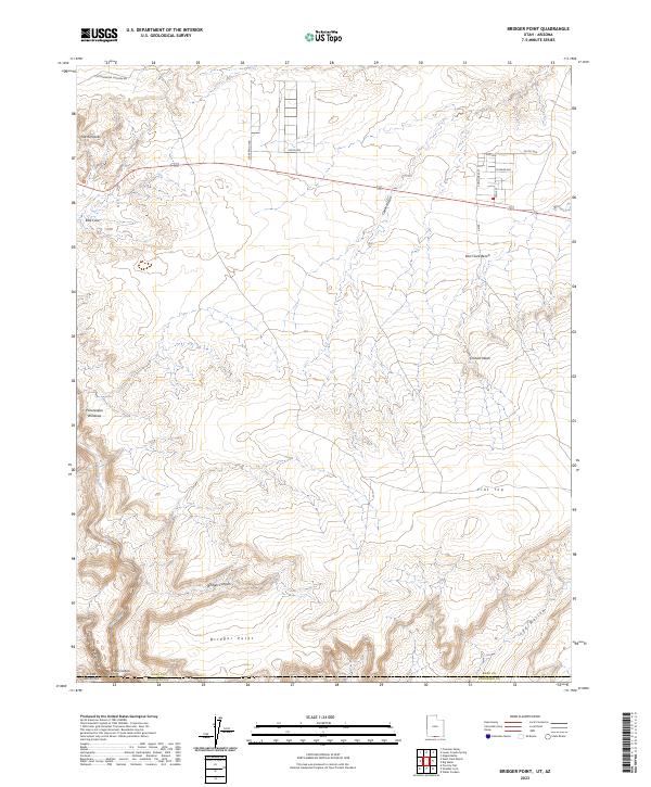 Bridger Point, UT-AZ — USGS 7.5-minute topo (2023)