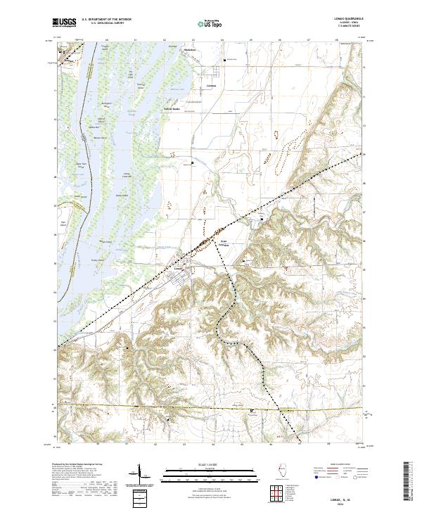 Lomax, IL-IA — USGS 7.5-minute topo (2024)
