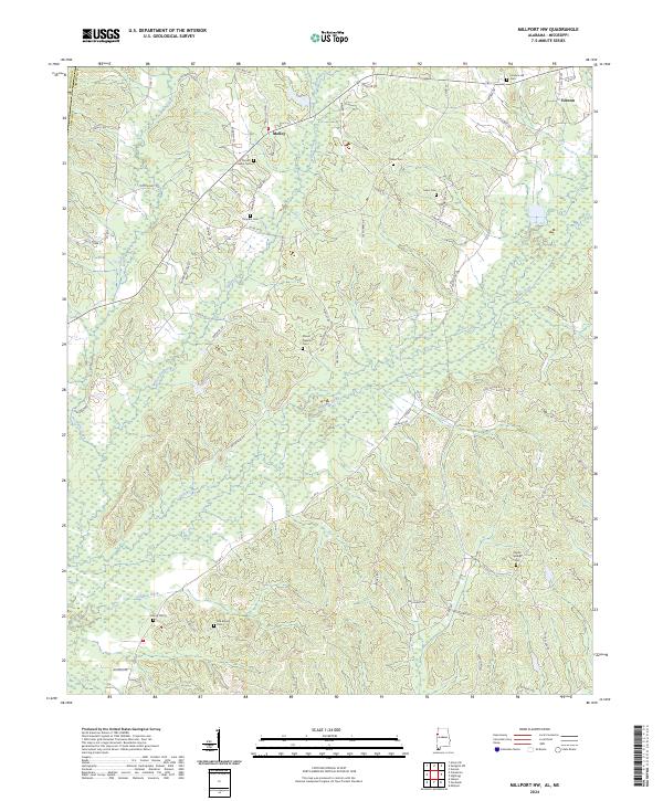 Millport NW, AL-MS — USGS 7.5-minute topo (2024)