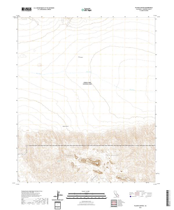 Placer Canyon, CA — USGS 7.5-minute topo (2021)