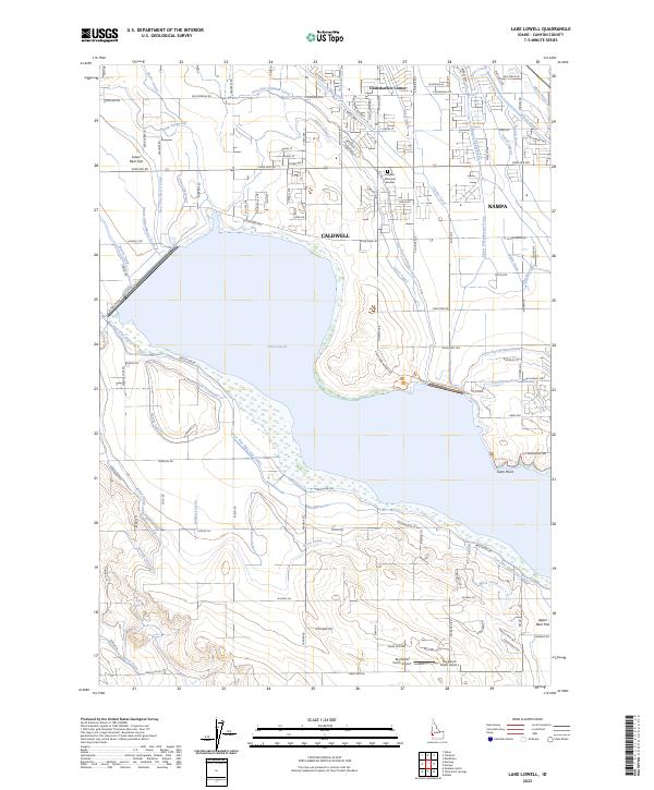 Lake Lowell, ID — USGS 7.5-minute topo (2023)