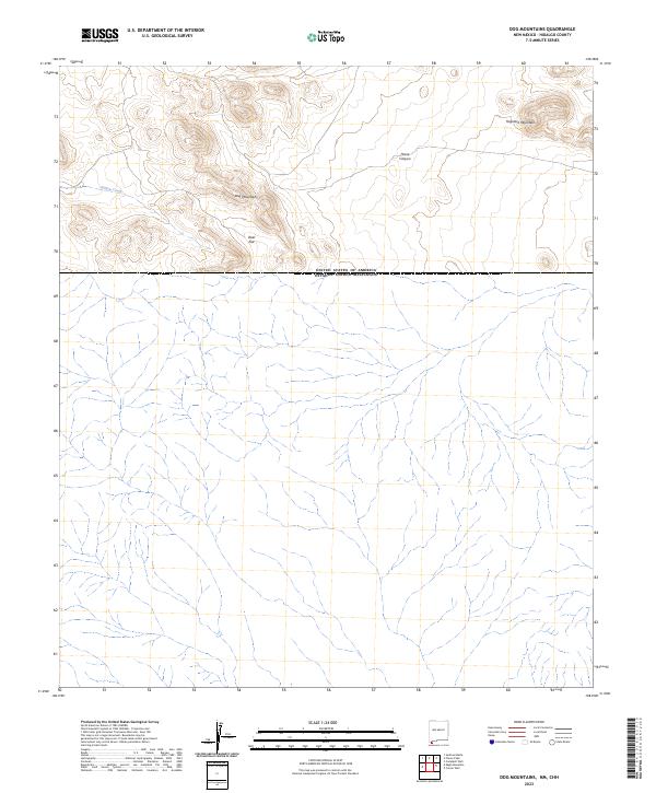 Dog Mountains, NM,CHH, US — USGS 7.5-minute topo (2023)