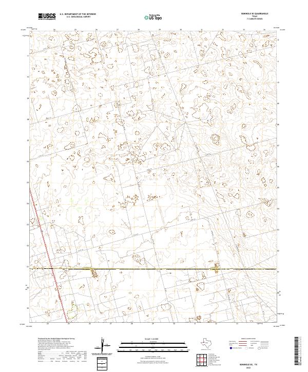 Seminole SE, TX — USGS 7.5-minute topo (2022)