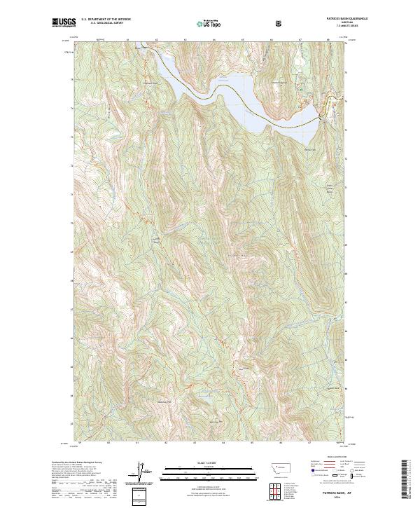 Patricks Basin, MT — USGS 7.5-minute topo (2024)
