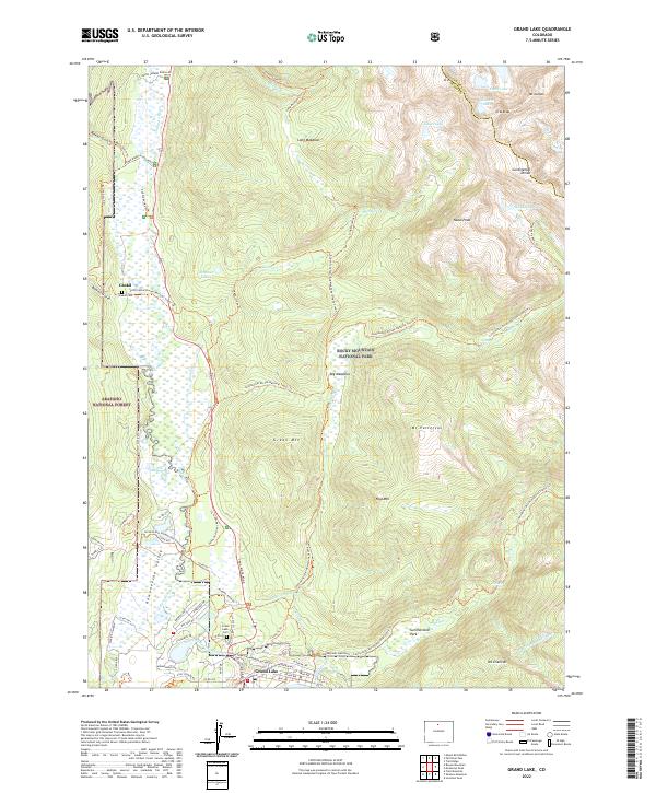 Grand Lake, CO — USGS 7.5-minute topo (2022)