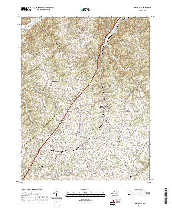 Campbellsburg, KY — USGS 7.5-minute topo (2022)