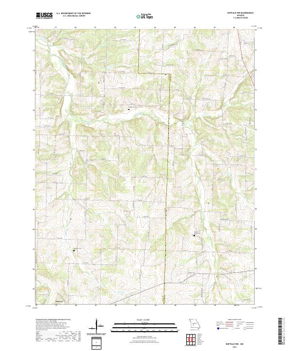 Buffalo NW, MO — USGS 7.5-minute topo (2021)