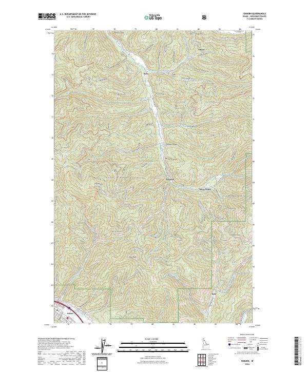 Osburn, ID — USGS 7.5-minute topo (2024)