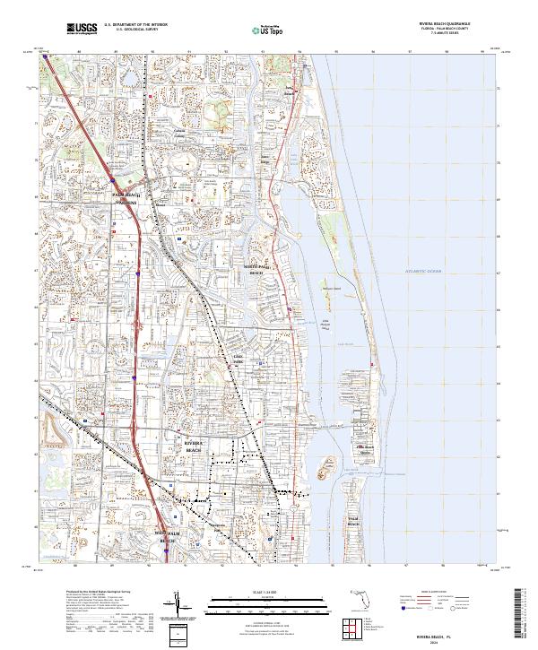 Riviera Beach, FL — USGS 7.5-minute topo (2024)