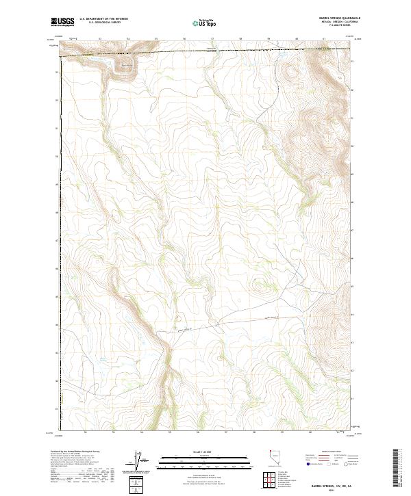 Barrel Springs, NV-OR-CA — USGS 7.5-minute topo (2021)