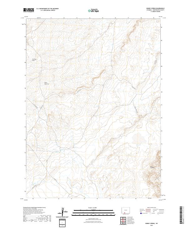 Kinney Spring, WY — USGS 7.5-minute topo (2021)