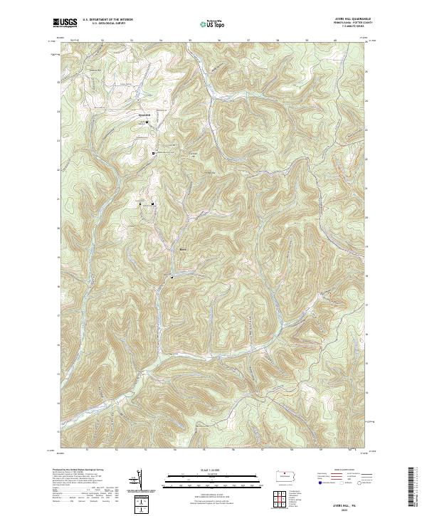 Ayers Hill, PA — USGS 7.5-minute topo (2023)