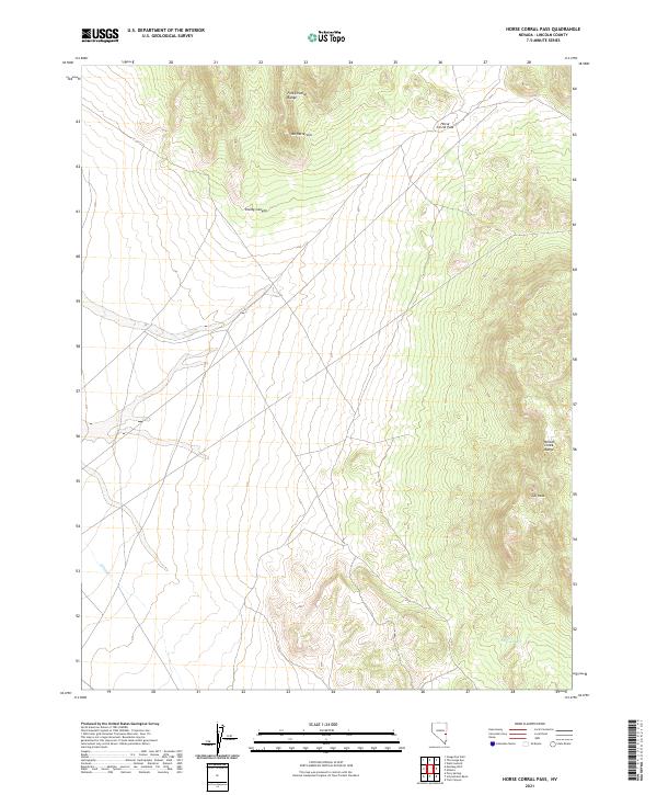 Horse Corral Pass, NV — USGS 7.5-minute topo (2021)