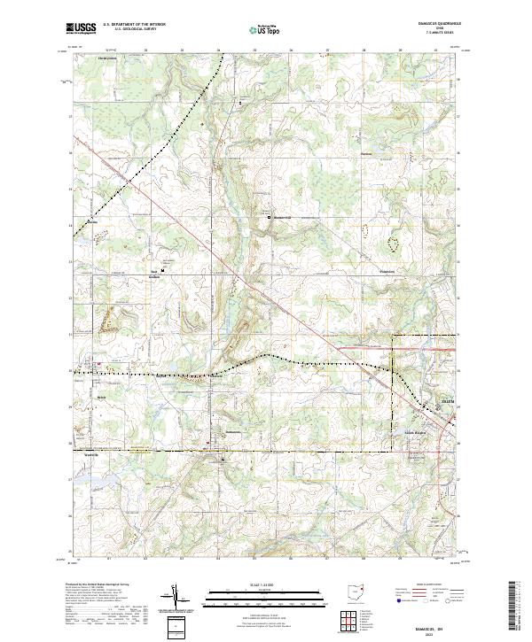 Damascus, OH — USGS 7.5-minute topo (2023)
