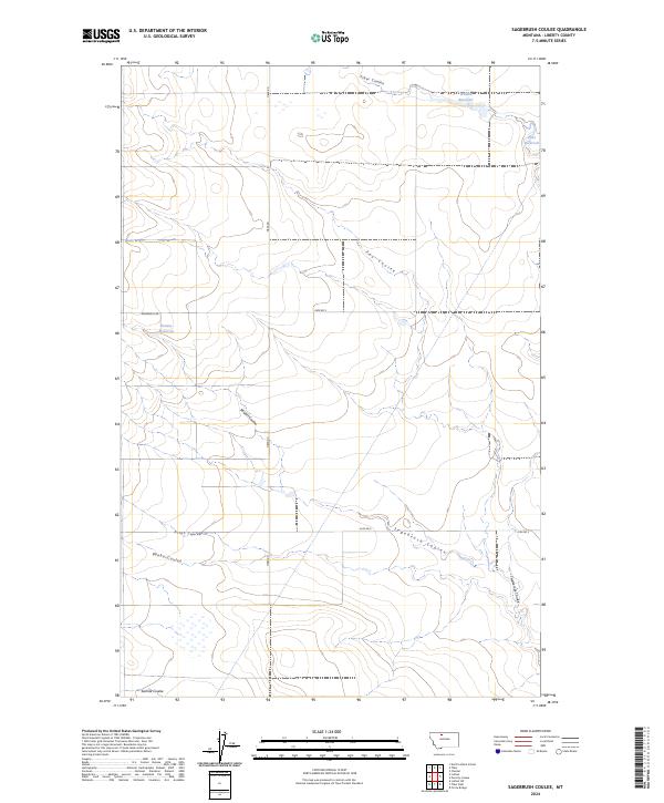 Sagebrush Coulee, MT — USGS 7.5-minute topo (2024)