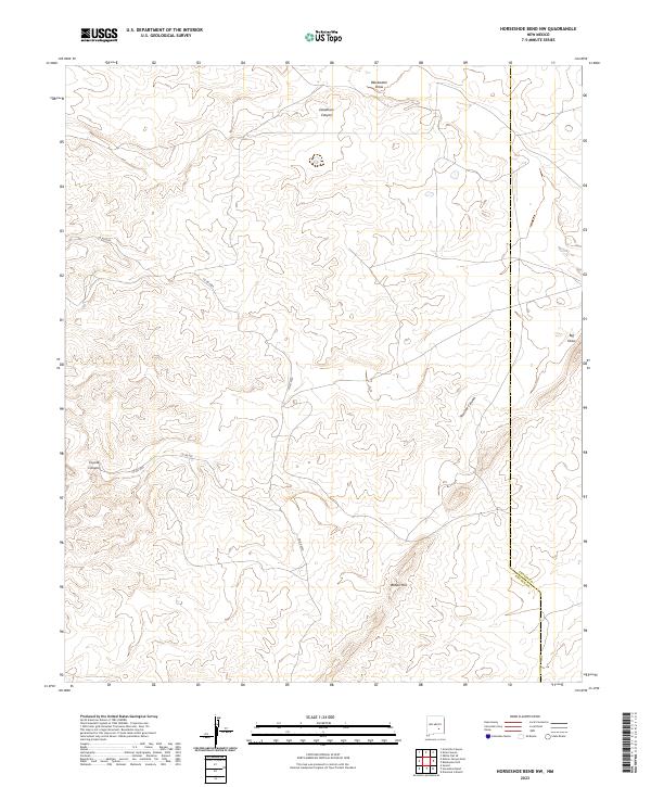 Horseshoe Bend NW, NM — USGS 7.5-minute topo (2023)