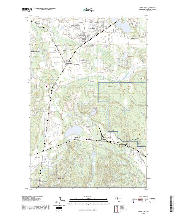 East Olympia, WA — USGS 7.5-minute topo (2023)