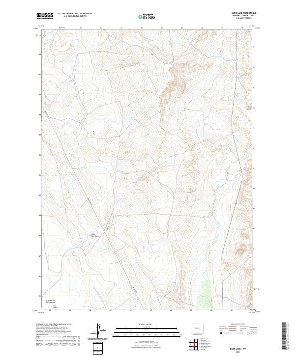 Duck Lake, WY — USGS 7.5-minute topo (2021)