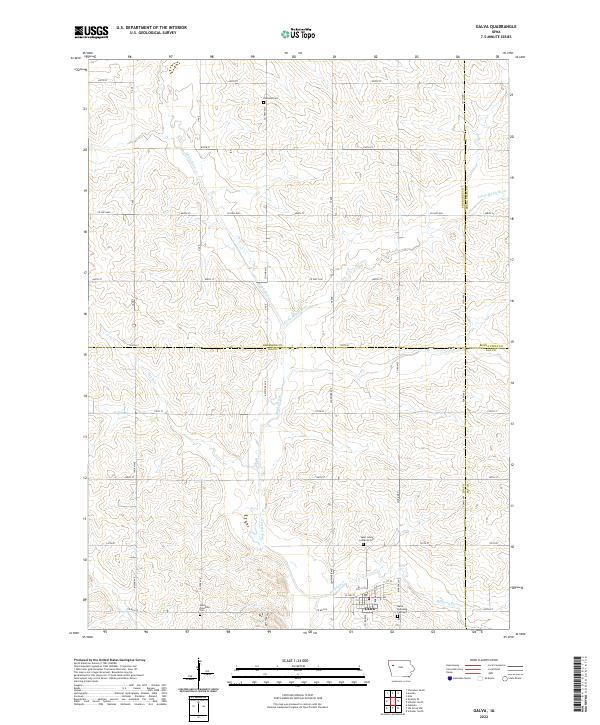 Galva, IA — USGS 7.5-minute topo (2022)