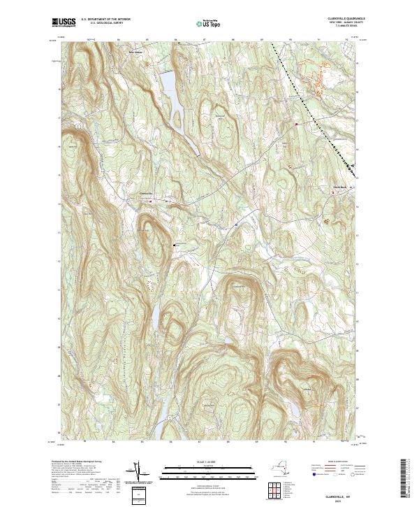 Clarksville, NY — USGS 7.5-minute topo (2023)