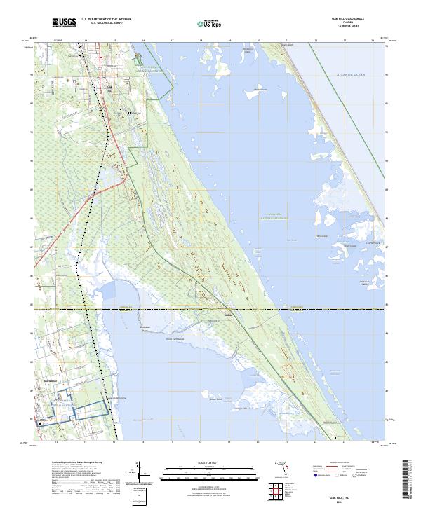 Oak Hill, FL — USGS 7.5-minute topo (2024)
