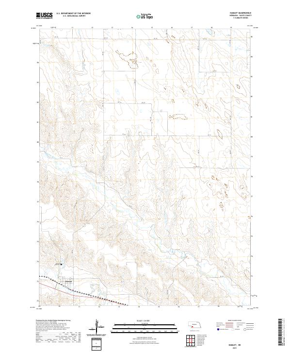 Hamlet, NE — USGS 7.5-minute topo (2021)