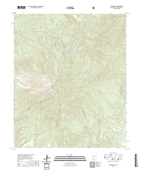 Eagle Peak, NM — USGS 7.5-minute topo (2023)