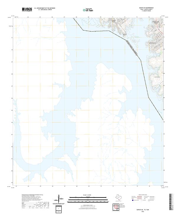 Zapata SE, TX,TAM, US — USGS 7.5-minute topo (2022)
