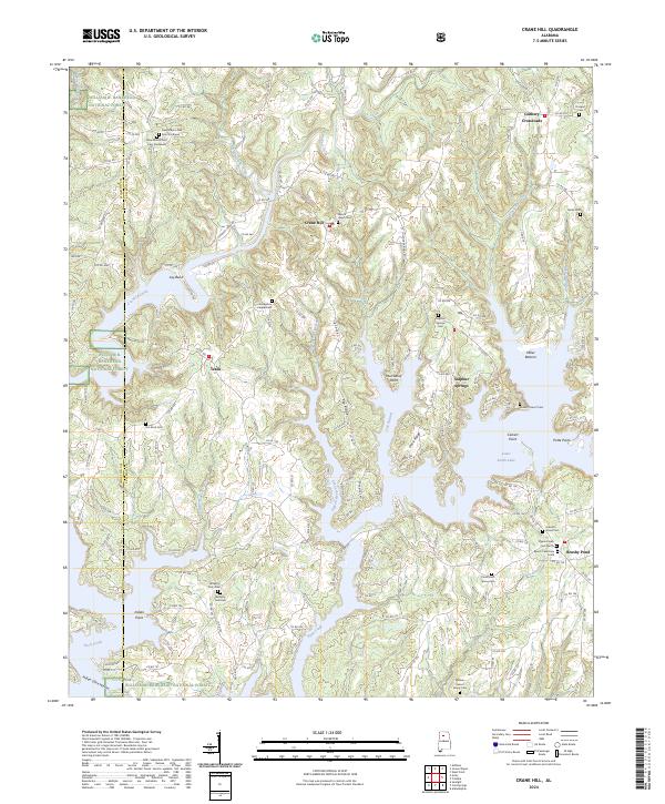 Crane Hill, AL — USGS 7.5-minute topo (2024)