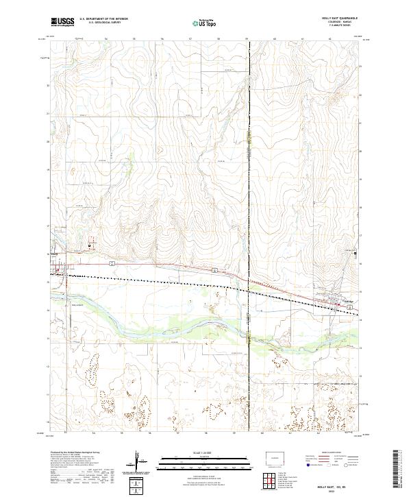 Holly East, CO-KS — USGS 7.5-minute topo (2022)