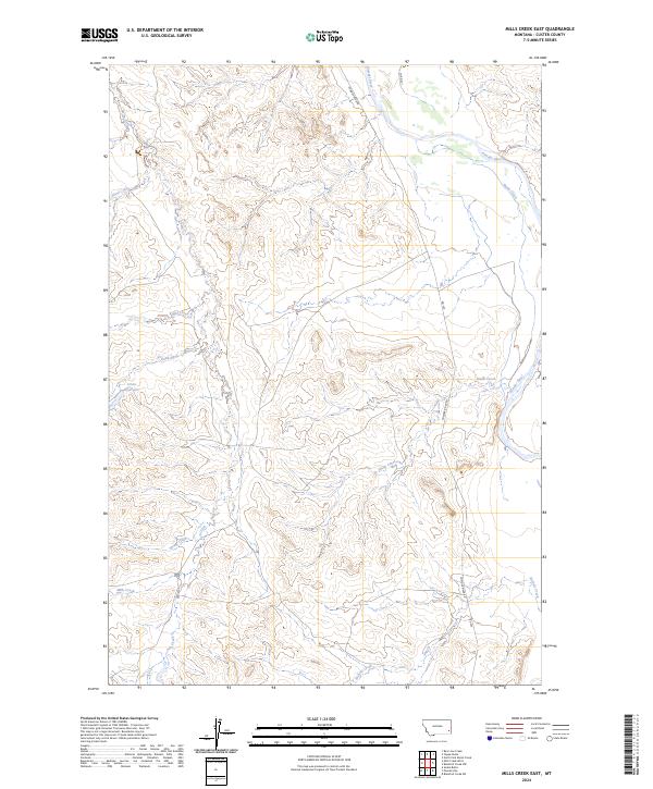 Mills Creek East, MT — USGS 7.5-minute topo (2024)