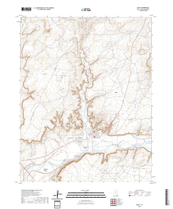 Bluff, UT — USGS 7.5-minute topo (2023)