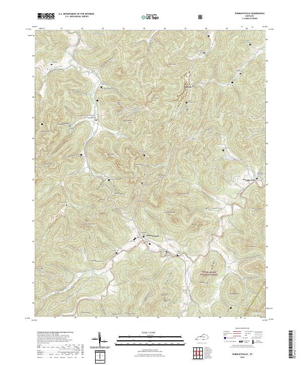 Parmleysville, KY — USGS 7.5-minute topo (2022)