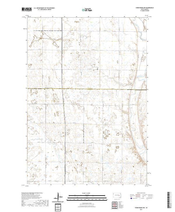 Forestburg NW, SD — USGS 7.5-minute topo (2021)
