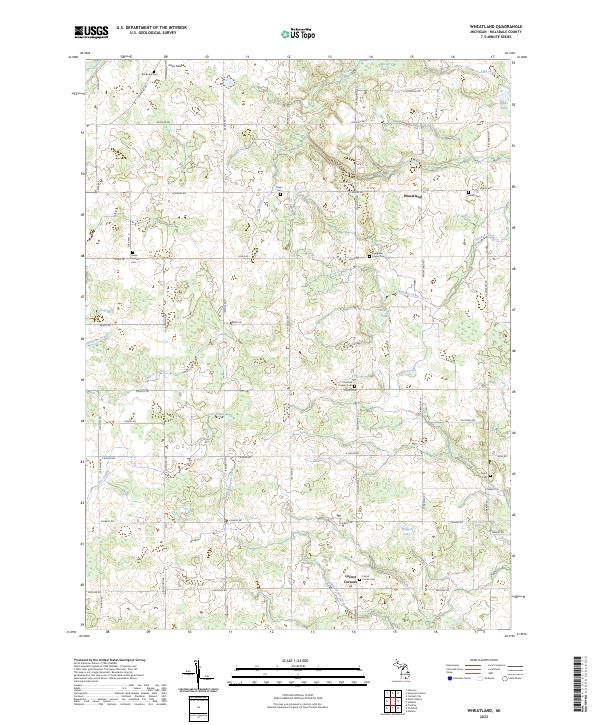 Wheatland, MI — USGS 7.5-minute topo (2023)