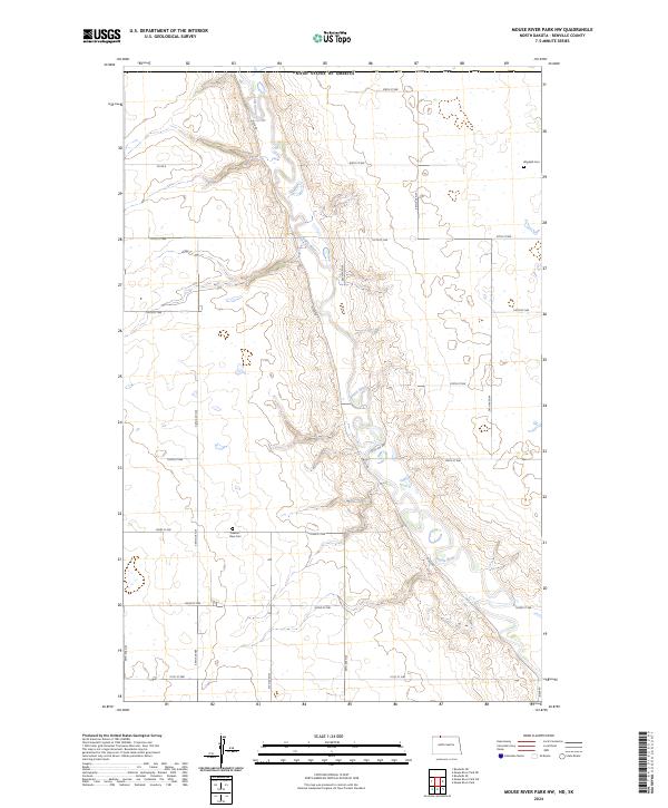 Mouse River Park NW, ND-SK — USGS 7.5-minute topo (2024)