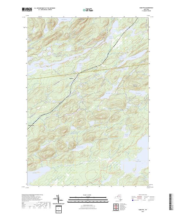 Sabattis, NY — USGS 7.5-minute topo (2023)
