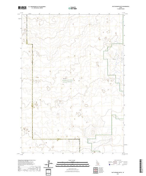 Rattlesnake Butte, ID — USGS 7.5-minute topo (2023)