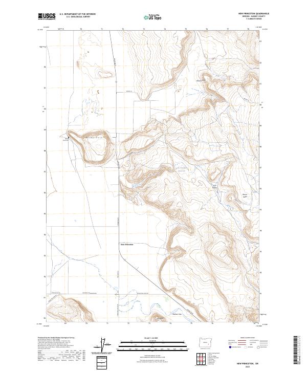 New Princeton, OR — USGS 7.5-minute topo (2023)