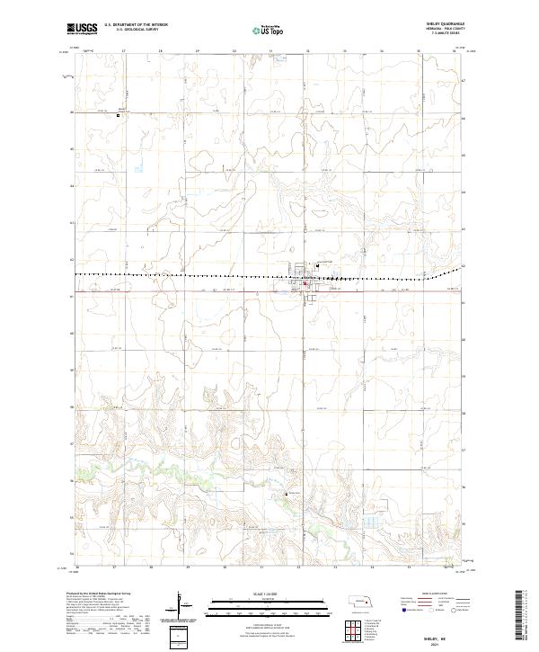 Shelby, NE — USGS 7.5-minute topo (2021)