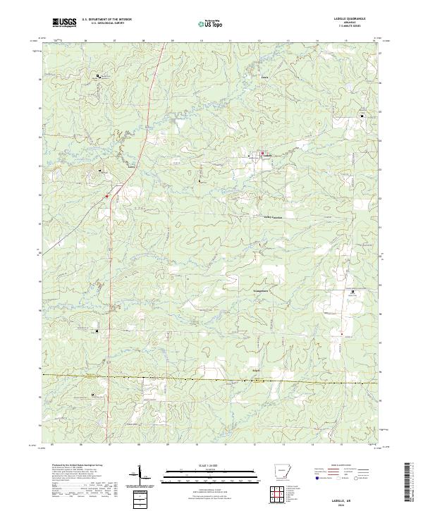 Ladelle, AR — USGS 7.5-minute topo (2024)