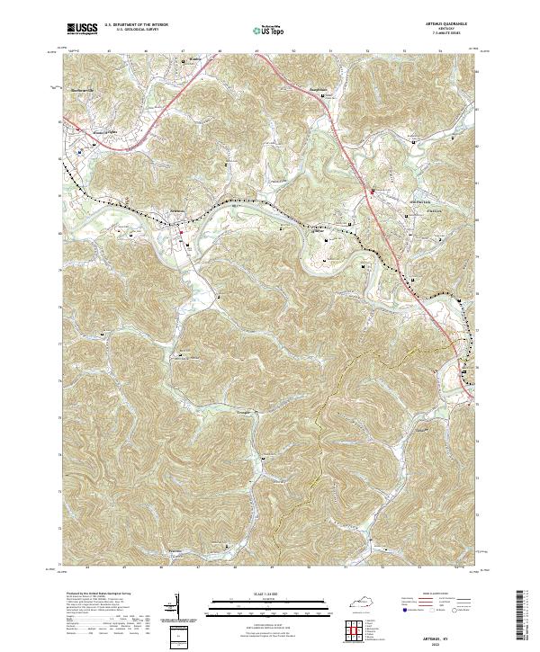 Artemus, KY — USGS 7.5-minute topo (2022)