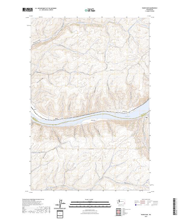 Wades Bar, WA — USGS 7.5-minute topo (2023)