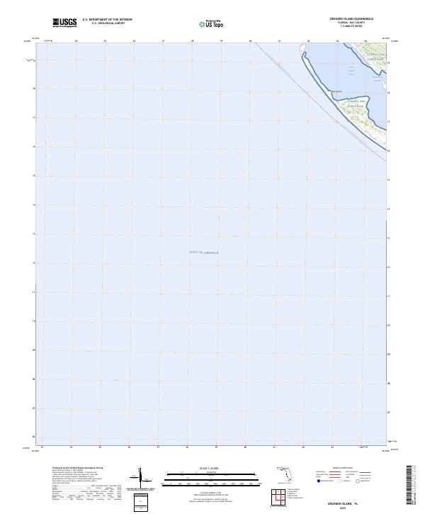 Crooked Island, FL — USGS 7.5-minute topo (2025)