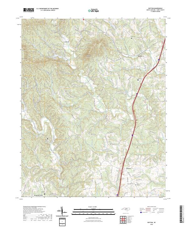 Bottom, NC — USGS 7.5-minute topo (2022)