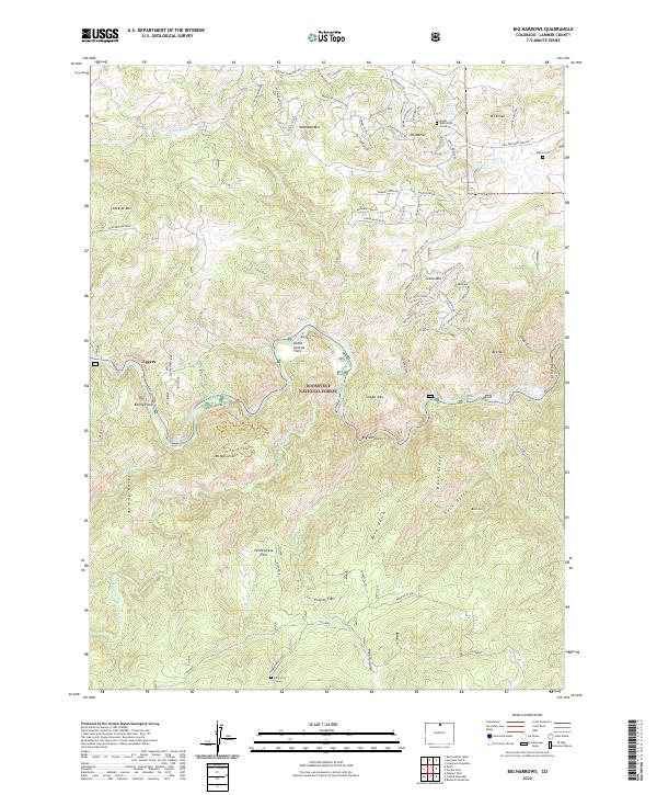 Big Narrows, CO — USGS 7.5-minute topo (2022)